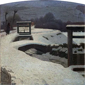 Pointillism Style Painting Drucke: The snow, 1906