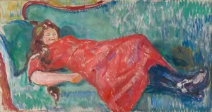 Edvard Munch Norway Drucke: On the Sofa