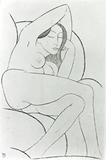 Drucke von Das Sofa, 1925 Eric Gill Drucke: Der Sofa, 1925. Künstler: Eric Gill