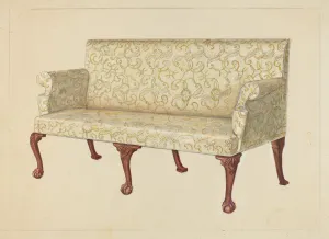 Sofa, um 1940 von unbekannter Künstler