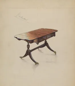 Sofa Tisch, um 1936 von M.Rosenshield-von-Paulin geschaffen