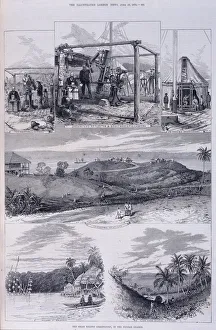 Oxford Science Archive Prints Drucke: Solar Eclipse Observatory, Nicobar Islands, c1875