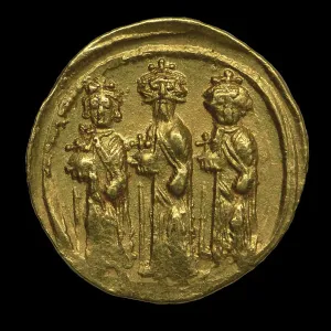 Roman Empire Fine Art Images Drucke: Solidus of Heraclius. Heraclius