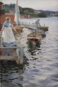 Swedish Countryside Photography Drucke: The Sound of Waves, 1887