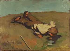 Austrian Fine Art Images Drucke: The Source, 1924. Creator: Egger-Lienz, Albin (1868-1926)