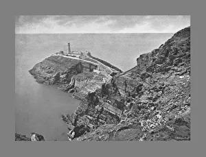 South Stack Lighthouse Drucke: South Stack Lighthouse, Holyhead, c1900. Artist: Catherall & Pritchard