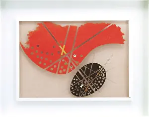 American Modern Art Drucke: Space Modulator, Red over Black, 1946. Creator: Laszlo Moholy-Nagy