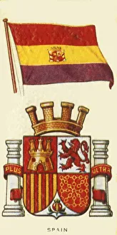 Spanish National Flag Drucke: Spain, c1935. Creator: Unknown