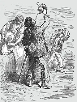 Henry Walter Bates Illustrations Drucke: How the Spaniard drinks; Notes on Spain, 1875. Creator: Unknown