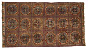 Spanischer Teppich mit türkischem Muster um 1450-1500 von unbekannter Hand
