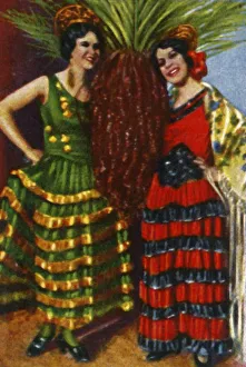 Cigarette Card Album Images Drucke: Spanish dancers, c1928. Creator: Unknown