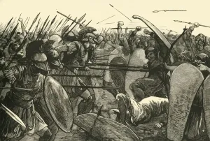 5th Century BC History Drucke: The Spartans at Plataea, 1890. Creator: Unknown