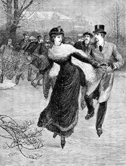 Victorian Era Apparel Drucke: A Special Train, 1881. Creator: Unknown