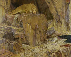 Allegory Literature Images Drucke: The Sphinx, 1887