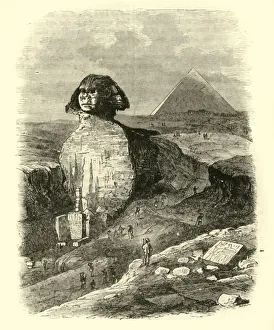 The Great Sphinx Of Giza Drucke: The Sphinx, 1890. Creator: Unknown