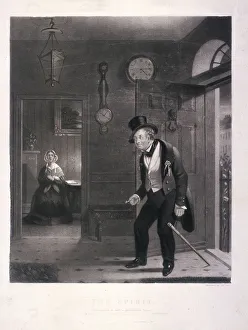 Victorian Era Social Commentary Drucke: The Spirit. Thou comest in such a questionable Shape, 1845. Artist: James Scott
