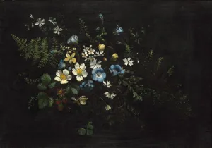 Drucke von Blumen- und Farnspritzung, unbekannter Datumswert aus dem 19. Jahrhundert Tizian Drucke: Blumen- und Farnspritzung, unbekannter Datum. Künstler: Titian Ramsay Peale