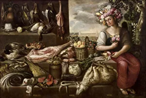 Oil On Canvas Baroque Art Drucke: Spring, 1638. Creator: Barrera, Francisco (1595-1658)