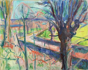 Drucke von Frühlingstag auf Jeløya (Vårdag på Jeløya), 1915. Privatsammlung Edvard Munch Drucke: Frühlingstag auf Jeloya (Vardag på Jeloya), 1915. Künstler: Munch, Edvard (1863-1944).