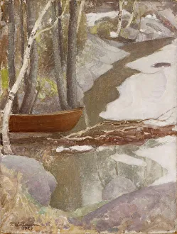 Frühlingslandschaft, 1929. Künstler: Halonen, Pekka (1865-1933)