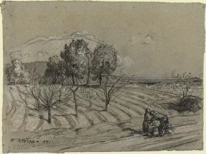 French Rural Life Drucke: Spring, probably 1909. Creator: Auguste Lepere