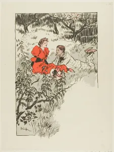 Spring Season Artwork Drucke: Spring, published April 16, 1893. Creator: Theophile Alexandre Steinlen