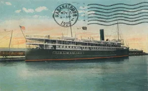 Vintage Ship Postcards Drucke: SS Cuba, Key West, Florida, c1925