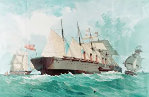 Isambard Kingdom Brunel Drucke: Die SS Große Ost, Iks Brunnls große Dampfschiff 1858