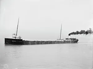 Black And White Maritime Images Drucke: S.S. Howard L. Shaw, ca 1908. Creator: Unknown