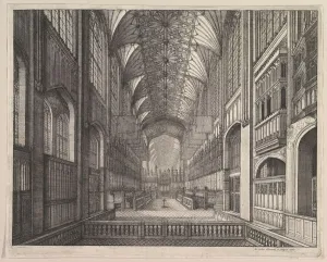 Windsor Castle Architecture Drucke: St. Georges Chapel Choir, Windsor, 1663. Creator: Wenceslaus Hollar