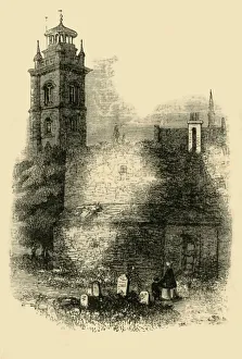 British Church Buildings Drucke: St. Giless, Cripplegate, Showing the Old Wall, c1872. Creator: Unknown