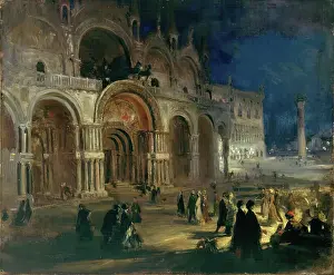 St Marks By Moonlight, c1908-1912. Künstler: Charles Hodge Mackie. St Marks By Moonlight, c1908-1912. Künstler: Charles Hodge Mackie