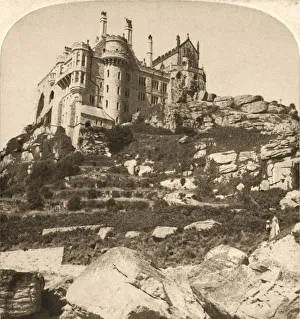 Drucke von St. Michaels Mount, Benediktinerkloster, Penzance, Cornwall, 1900. Aus den Verlagen Underwood und Underwood Publishers, New York-London-Toronto Kanada-Ottawa Kansas Penzance Drucke: St. Michaels Mount, Benediktinerkloster, Penzance, Cornwall, 1900. Künstler
