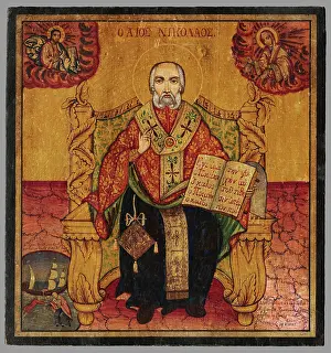 St. Nikolaus enthronisiert, um 1837. Künstler: Unbekannt.