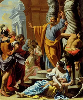 French 17th Century Artists Drucke: St. Peter Preaching in Jerusalem, 1642. Creator: Charles Poerson