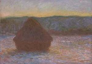 Claude Monet Impressionism Drucke: Stack of Wheat (Thaw, Sunset), 1890 / 91. Creator: Claude Monet