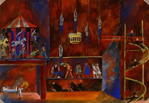 Ballet Stage Design Drucke: Stage design for the ballet The Nutcracker by P