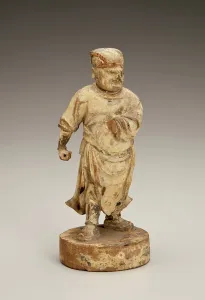 Wood Carving Art Drucke: Standing Figure. Creator: Unknown