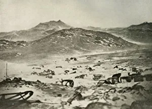 South Pole Exploration History Drucke: The Start of a Blizzard at the Winter Quarters, c1908, (1909)