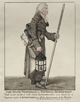 British Heritage Images Online Drucke: The State Watchman. Creator: Robert Dighton (British, 1752-1814)