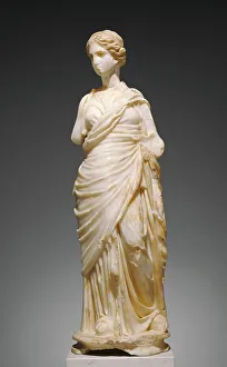 Marble Sculptures Italy Drucke: Statue of a Muse, about A.D. 200. Creator: Unknown