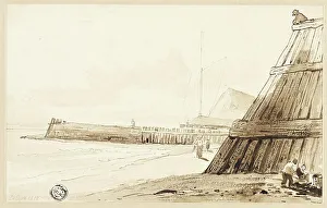 Flanders Heritage Images Drucke: Stockade along Shore, n.d. Creator: Unknown