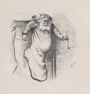Ein Beutel vollständig, der 4. Januarjahrhundertsechsundneunzig neunzehnhundertsieben und sieben Neunerneinzer neunzehn Uhr vier Uhr morgens. Ersteller: Thomas Nast