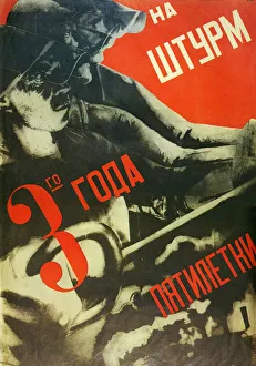 Russian State Library Images Drucke: In the Storm of the Third Year of the Five Year Plan, 1930