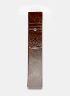 Gerade Schaufel (GUI?), mit Gesicht und Vogel, Spätes Neolithikum, um 3000-1700 v. Chr