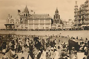 Belgian Seaside Towns Drucke: The Strand and the Kursaal, c1928