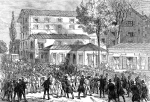 British Industrial Revolution Drucke: A strike of workmen in Paris, 1870. Creator: Unknown