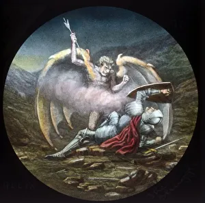 Lantern Slide Art Drucke: The Struggle, c1910. Creator: Unknown