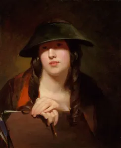 Female Student Portraits Drucke: The Student, 1839. Creator: Thomas Sully