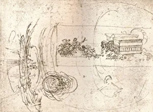 Italian Renaissance Art Studies Drucke: Studies for allegorical compositions, c1472-c1519 (1883). Artist: Leonardo da Vinci